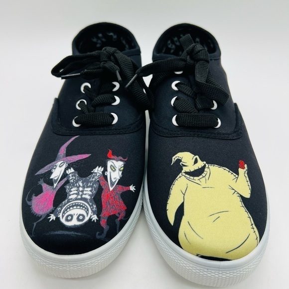DISNEY THE NIGHTMARE BEFORE CHRISTMAS BLACK SNEAKERS SIZE 8 - Picture 6 of 16